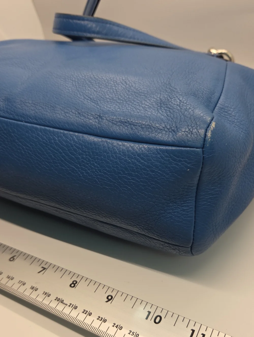 Coach Small Kelsey Cobalt Blue Pebbled Leather Shoulder Bag